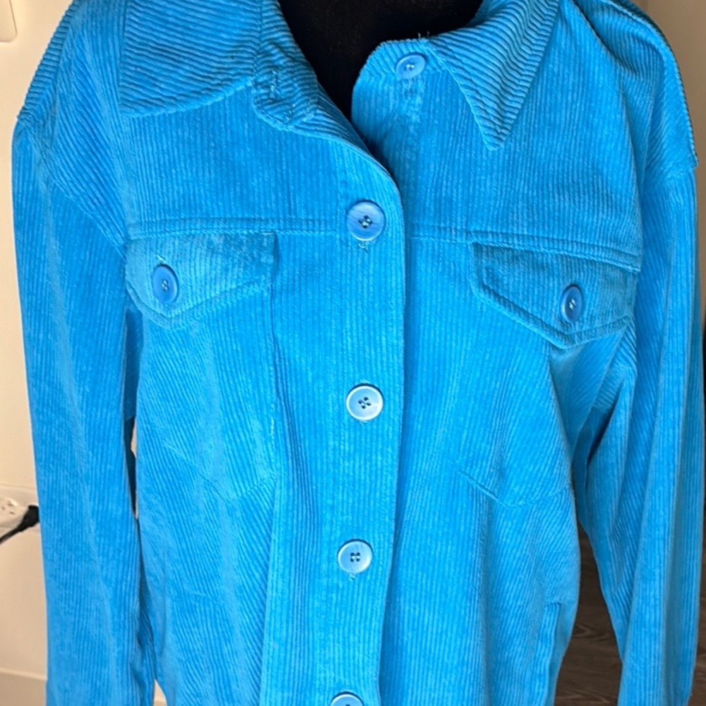 Avec Les Filles Cerulean Oversized Shirt Jacket  Size L